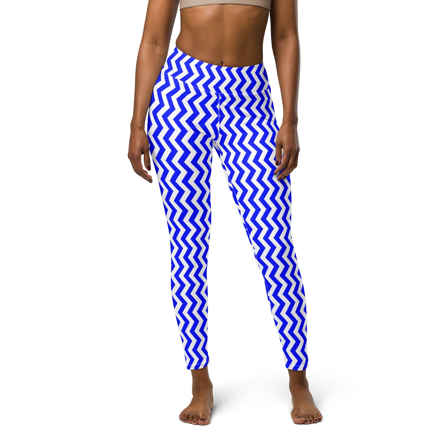 YOWNII ZIGZAG Blue Yoga Leggings