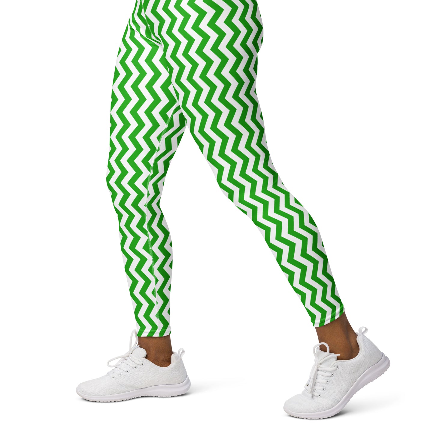 YOWNII ZIGZAG Green Yoga Leggings