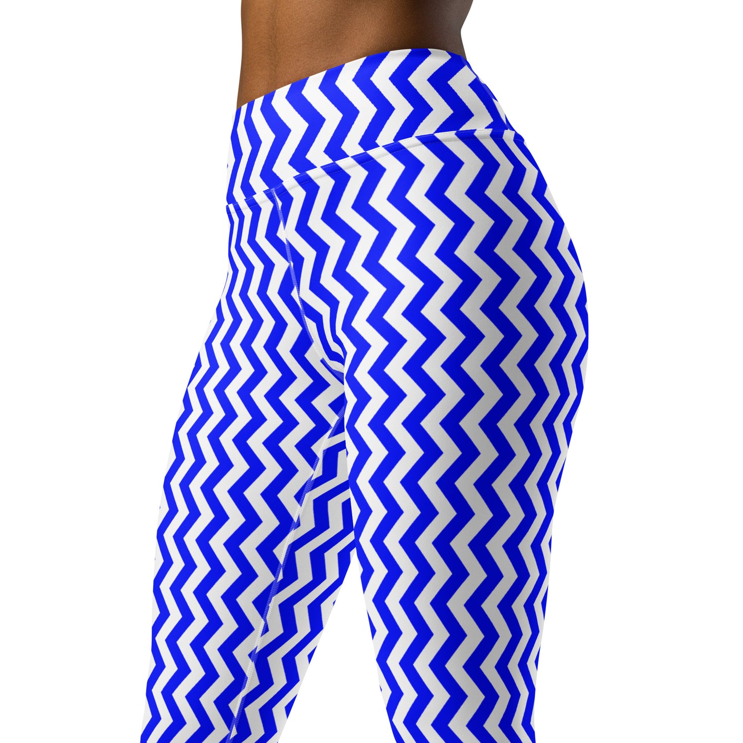 YOWNII ZIGZAG Blue Yoga Leggings