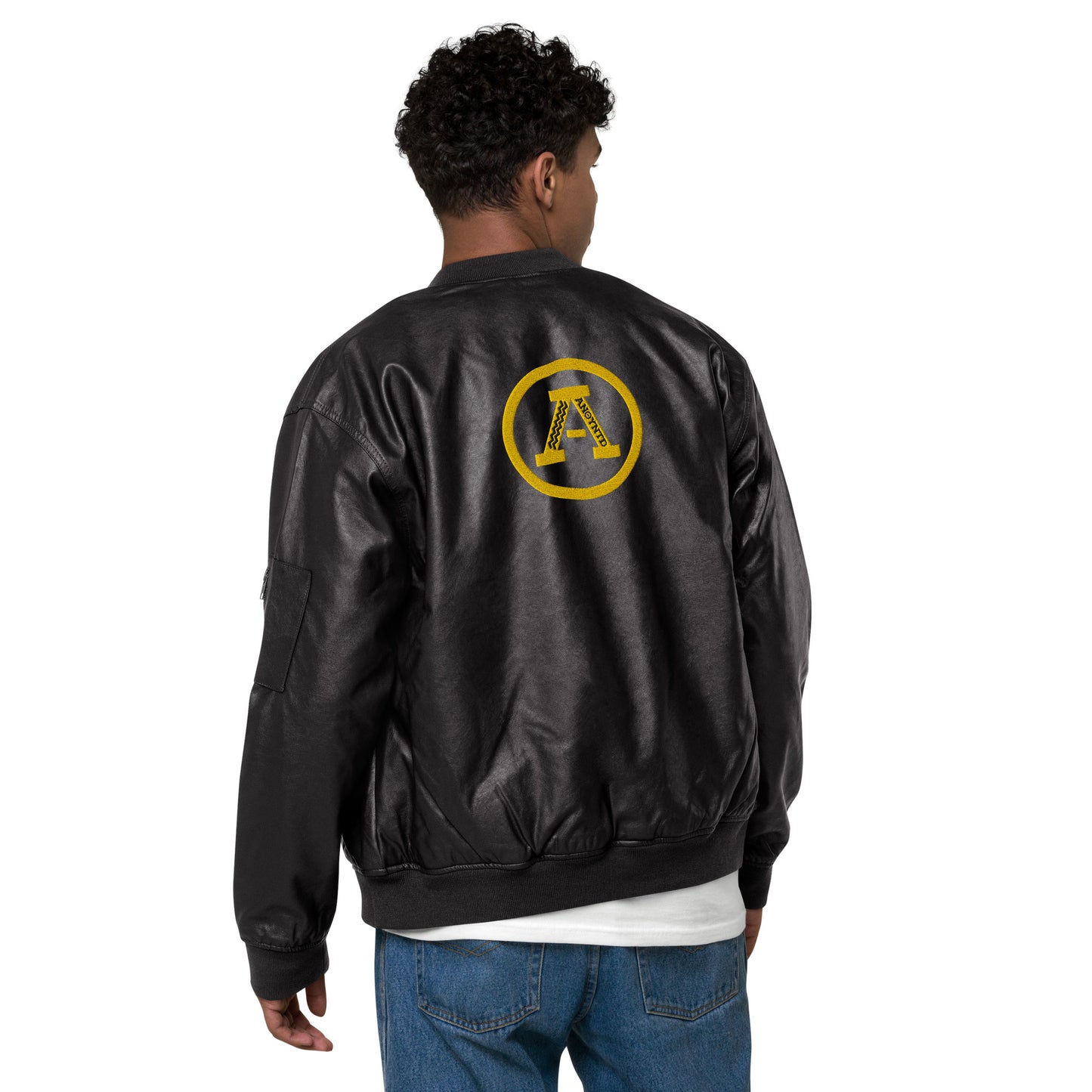 ANOYNTD Leather(Faux) Bomber Jacket