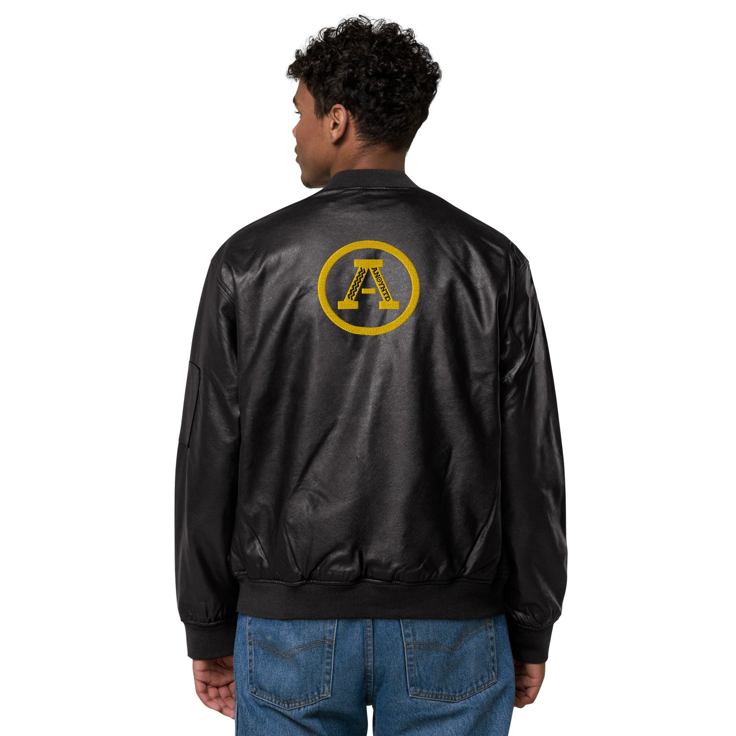 ANOYNTD Leather(Faux) Bomber Jacket