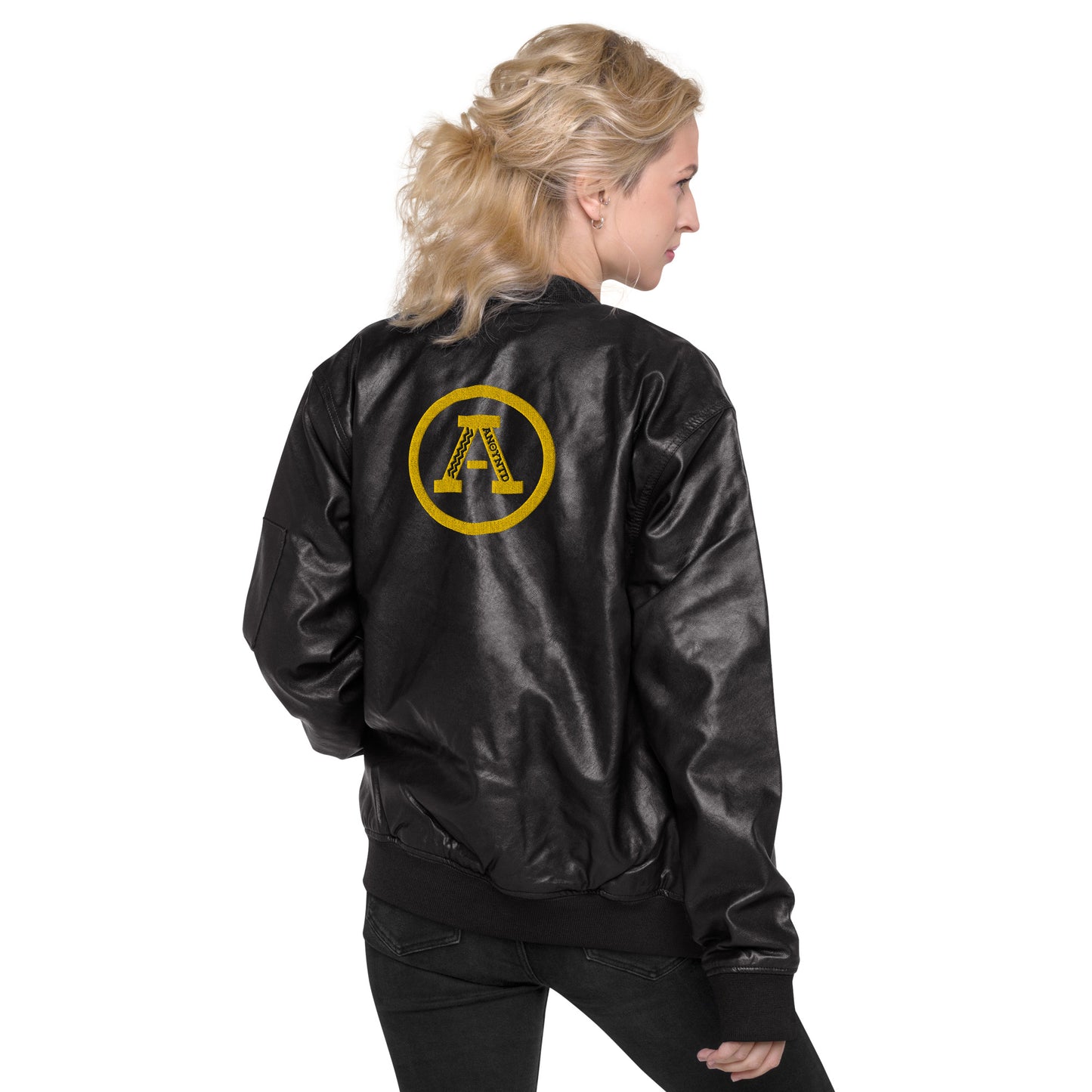 ANOYNTD Leather(Faux) Bomber Jacket