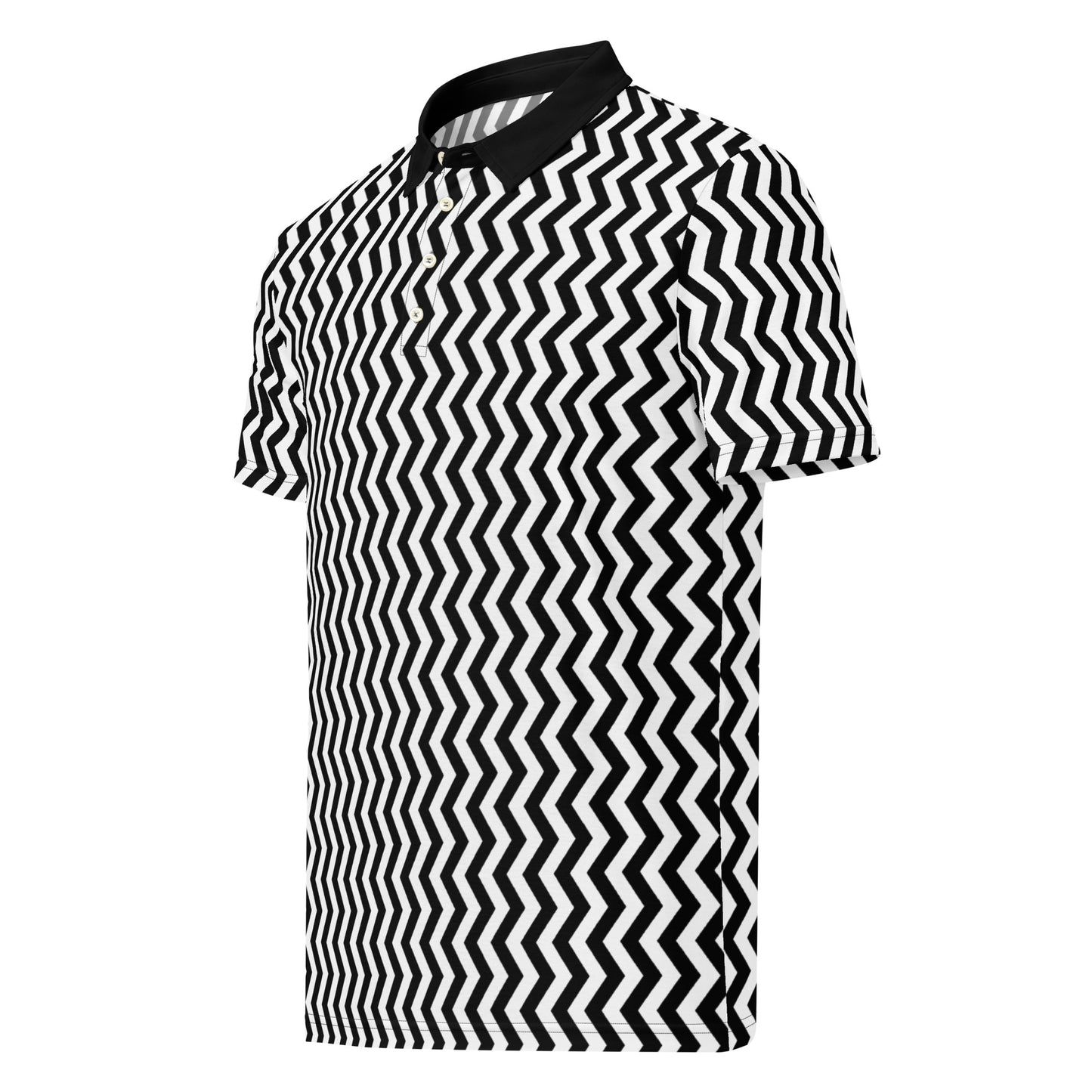 ANOYNTD Black ZIG ZAG Men’s slim fit polo