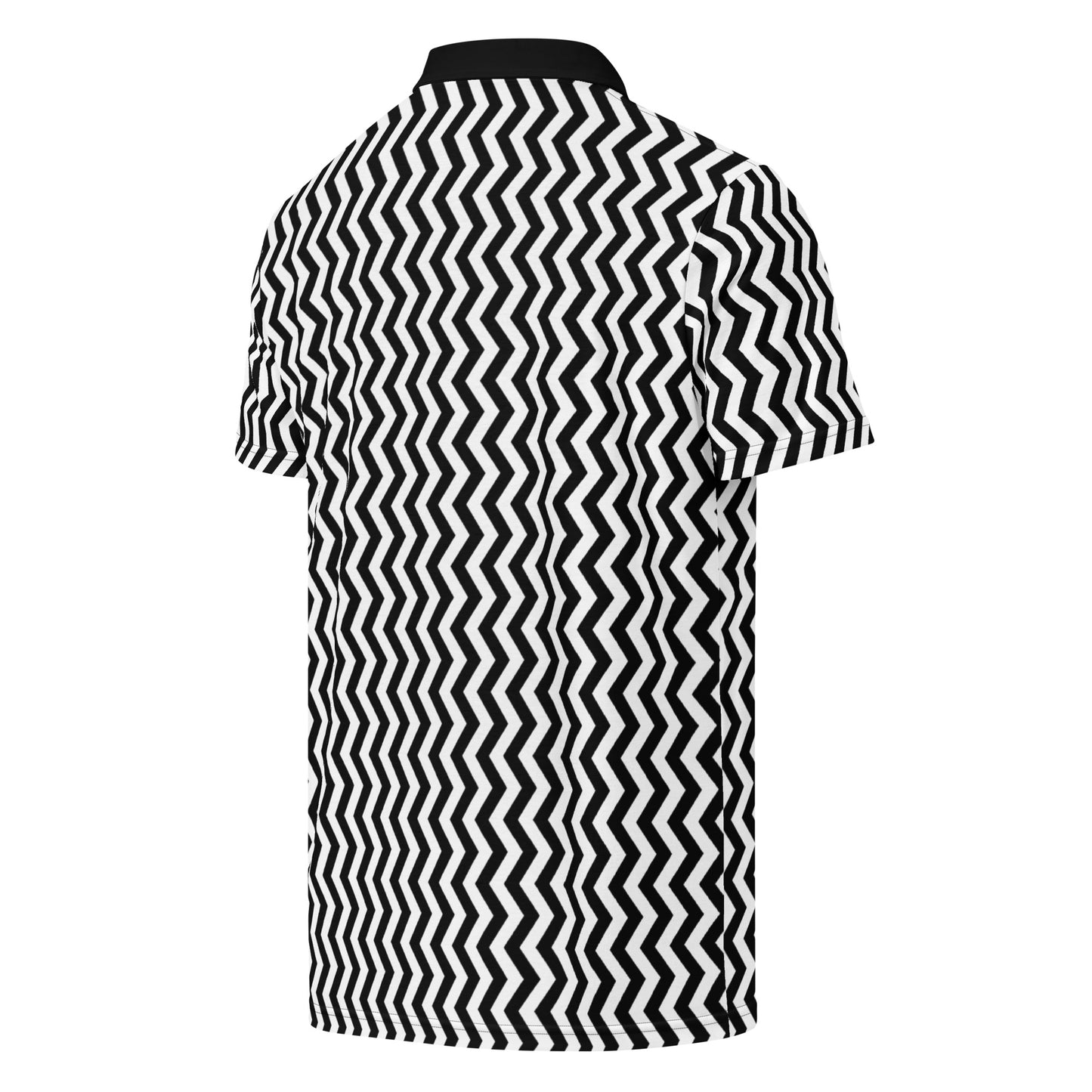 ANOYNTD Black ZIG ZAG Men’s slim fit polo