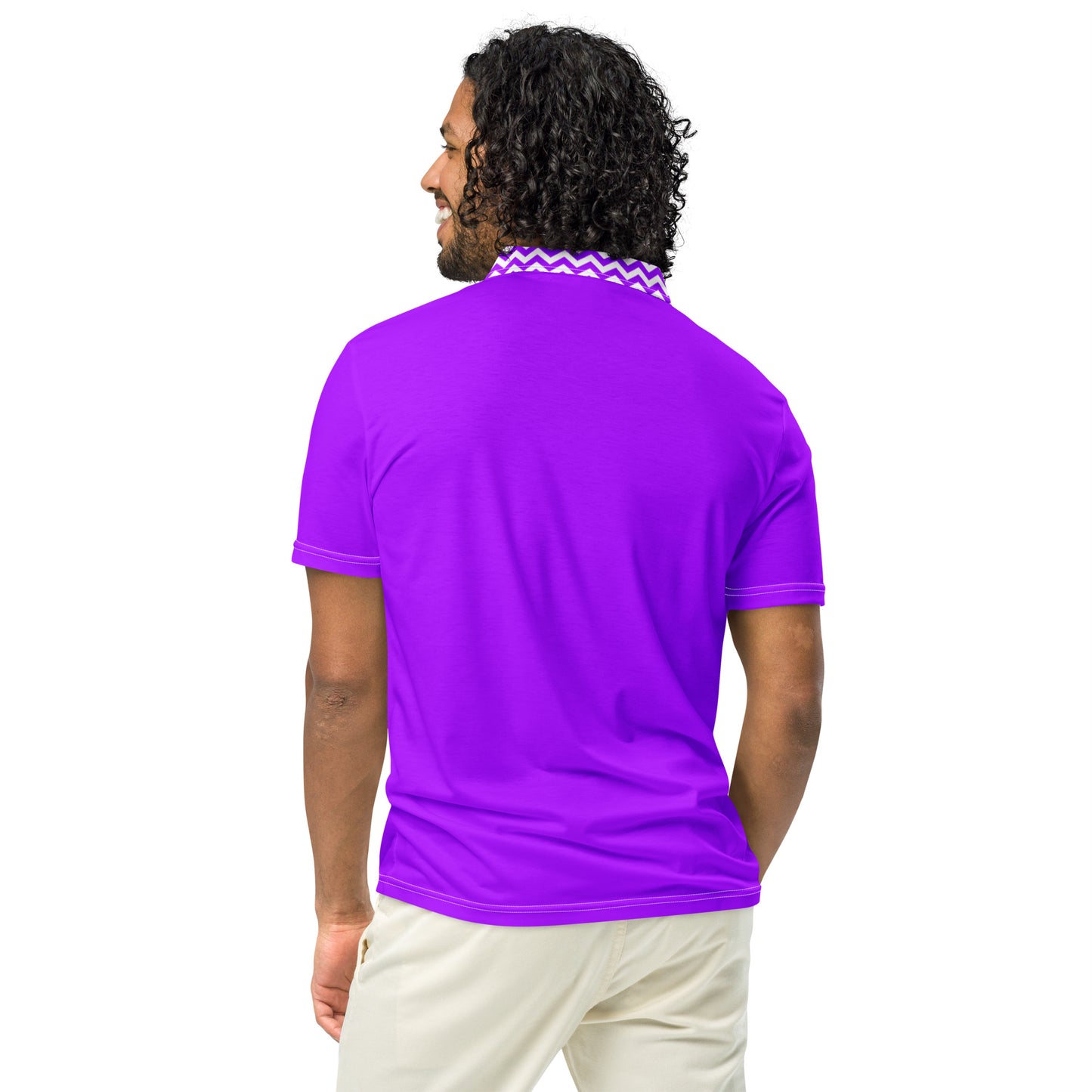 ANOYNTD Purple ZIG ZAG Men’s slim fit polo