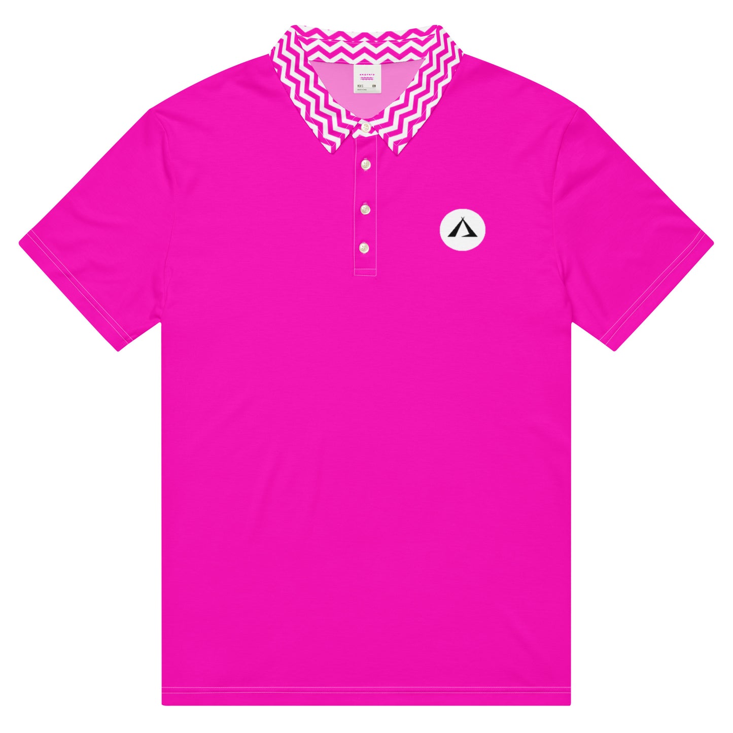 ANOYNTD Pink ZIG ZAG Men’s slim fit polo