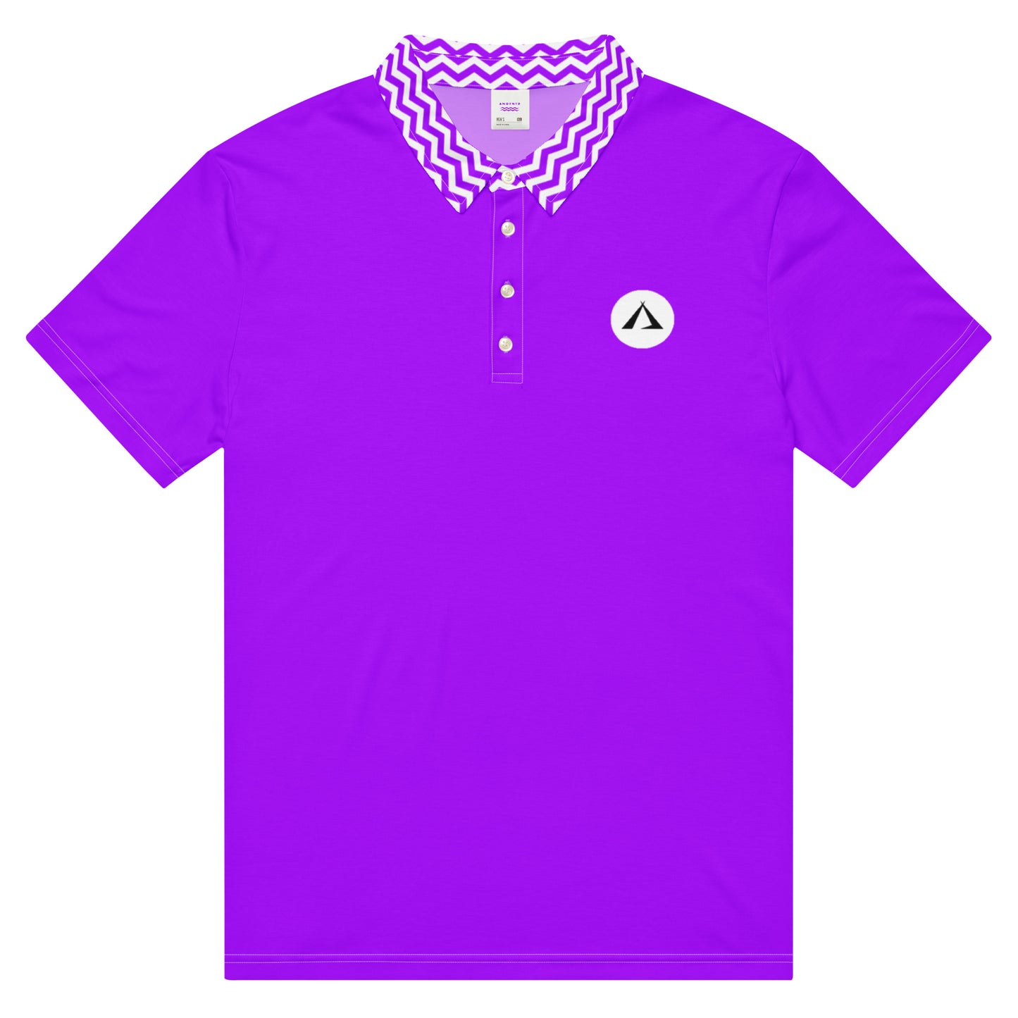 ANOYNTD Purple ZIG ZAG Men’s slim fit polo