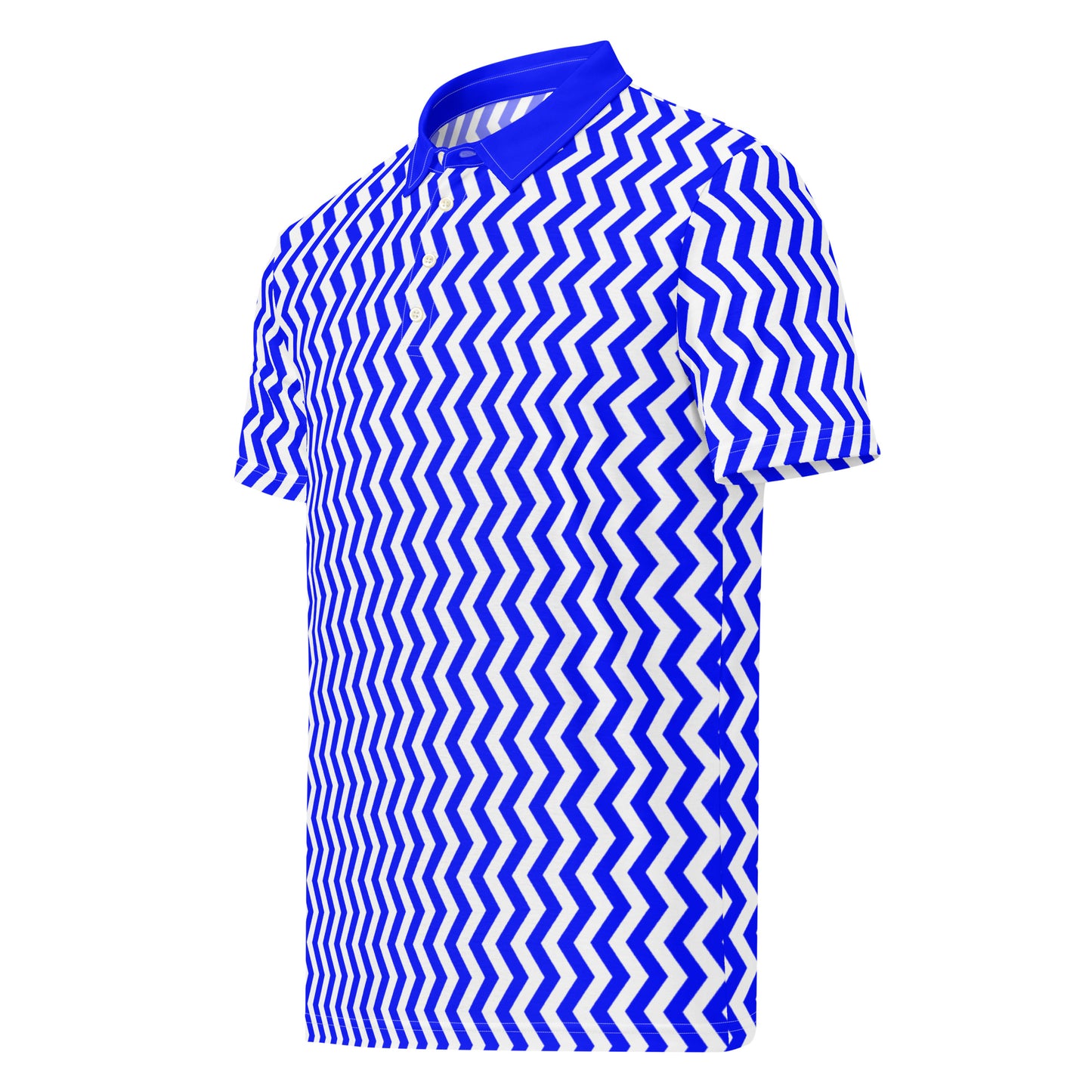 ANOYNTD Blue ZIG ZAG Men’s slim fit polo