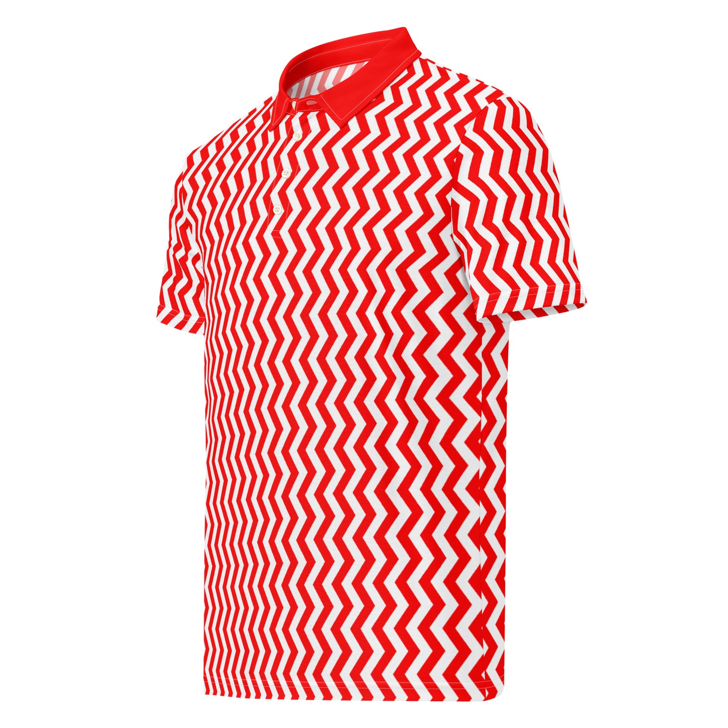 ANOYNTD Red ZIG ZAG Men’s slim fit polo