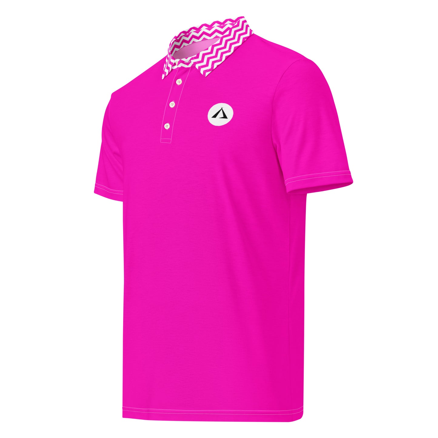 ANOYNTD Pink ZIG ZAG Men’s slim fit polo