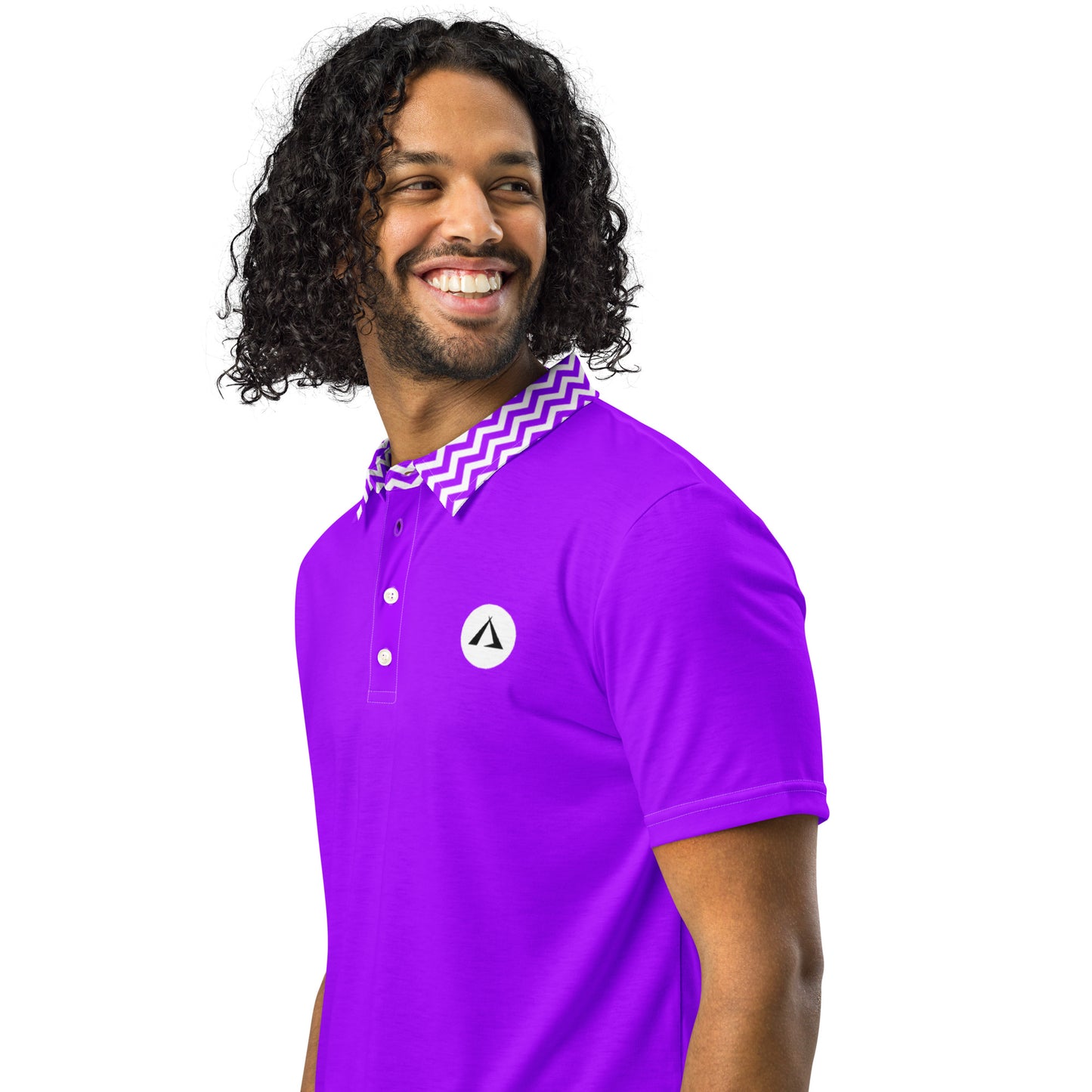 ANOYNTD Purple ZIG ZAG Men’s slim fit polo