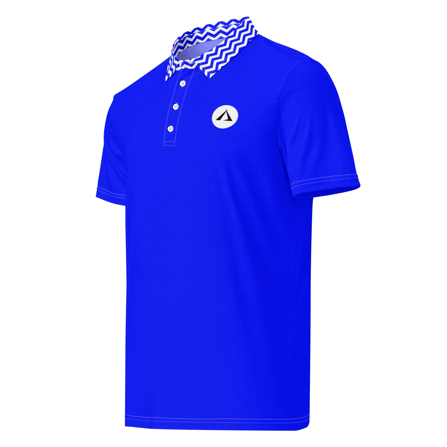 ANOYNTD Blue ZIG ZAG Men’s slim fit polo