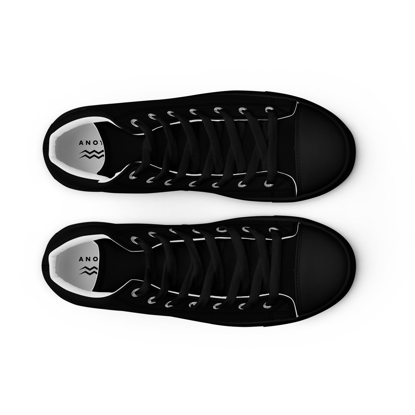 ANOYNTD Black Men’s high top canvas shoes