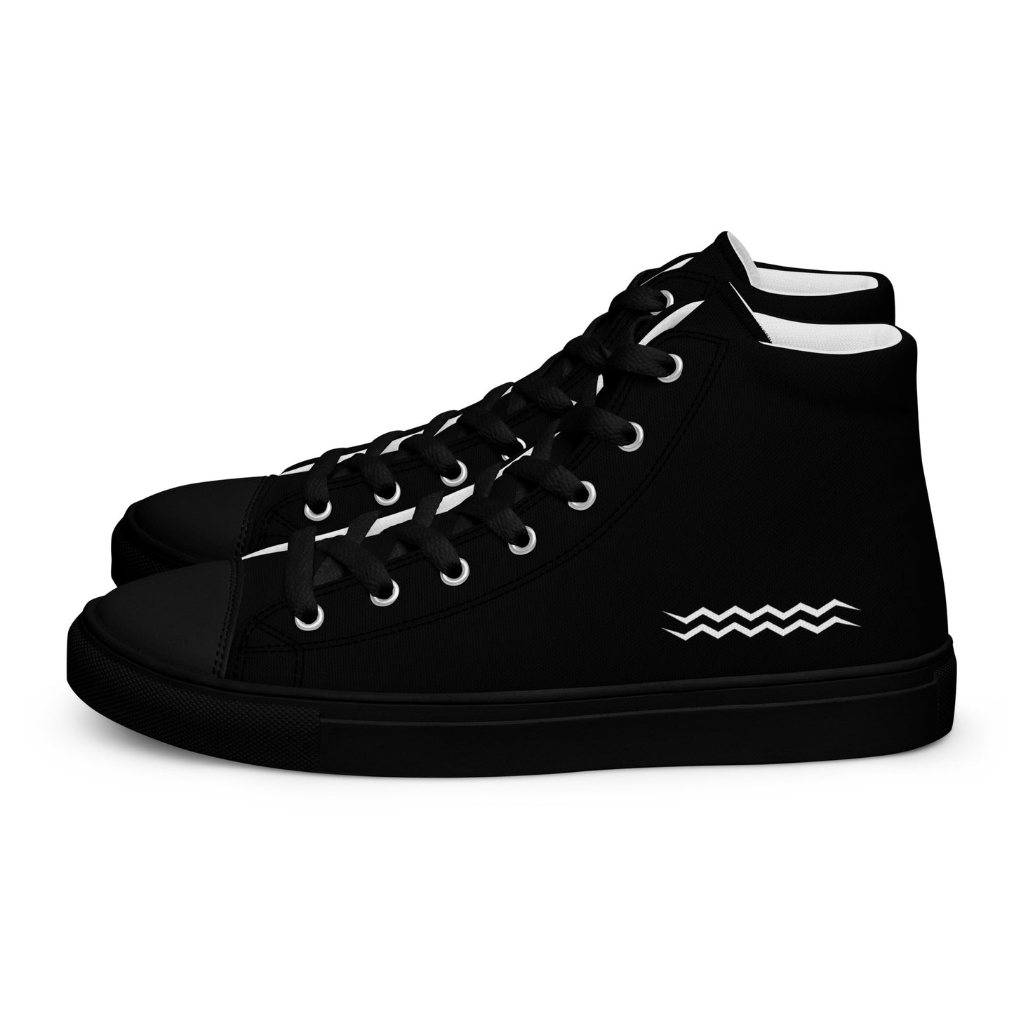 ANOYNTD Black Men’s high top canvas shoes