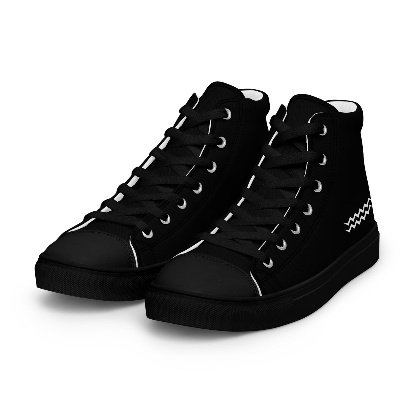 ANOYNTD Black Men’s high top canvas shoes