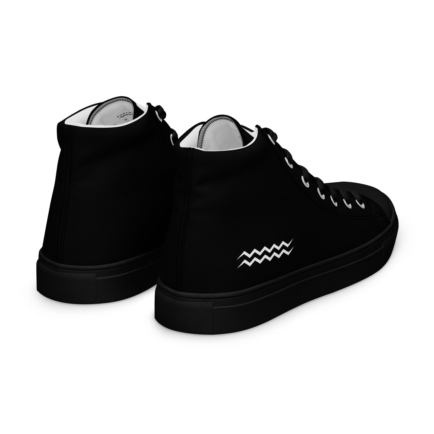 ANOYNTD Black Men’s high top canvas shoes