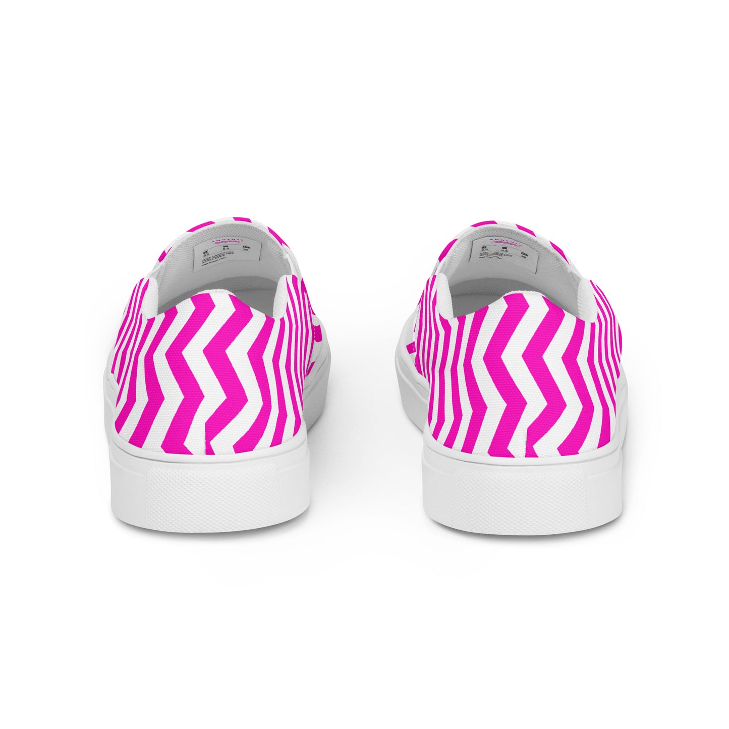 ANOYNTD Pink ZIG ZAG Men’s slip-on canvas shoes