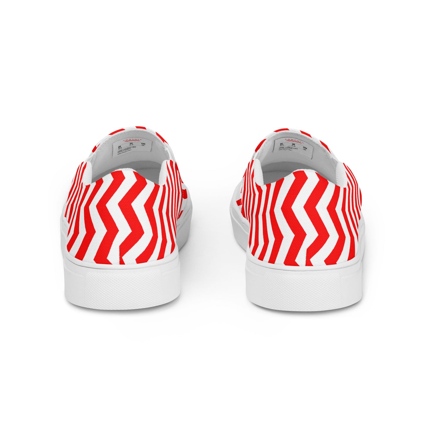 ANOYNTD Red ZIG ZAG Men’s slip-on canvas shoes