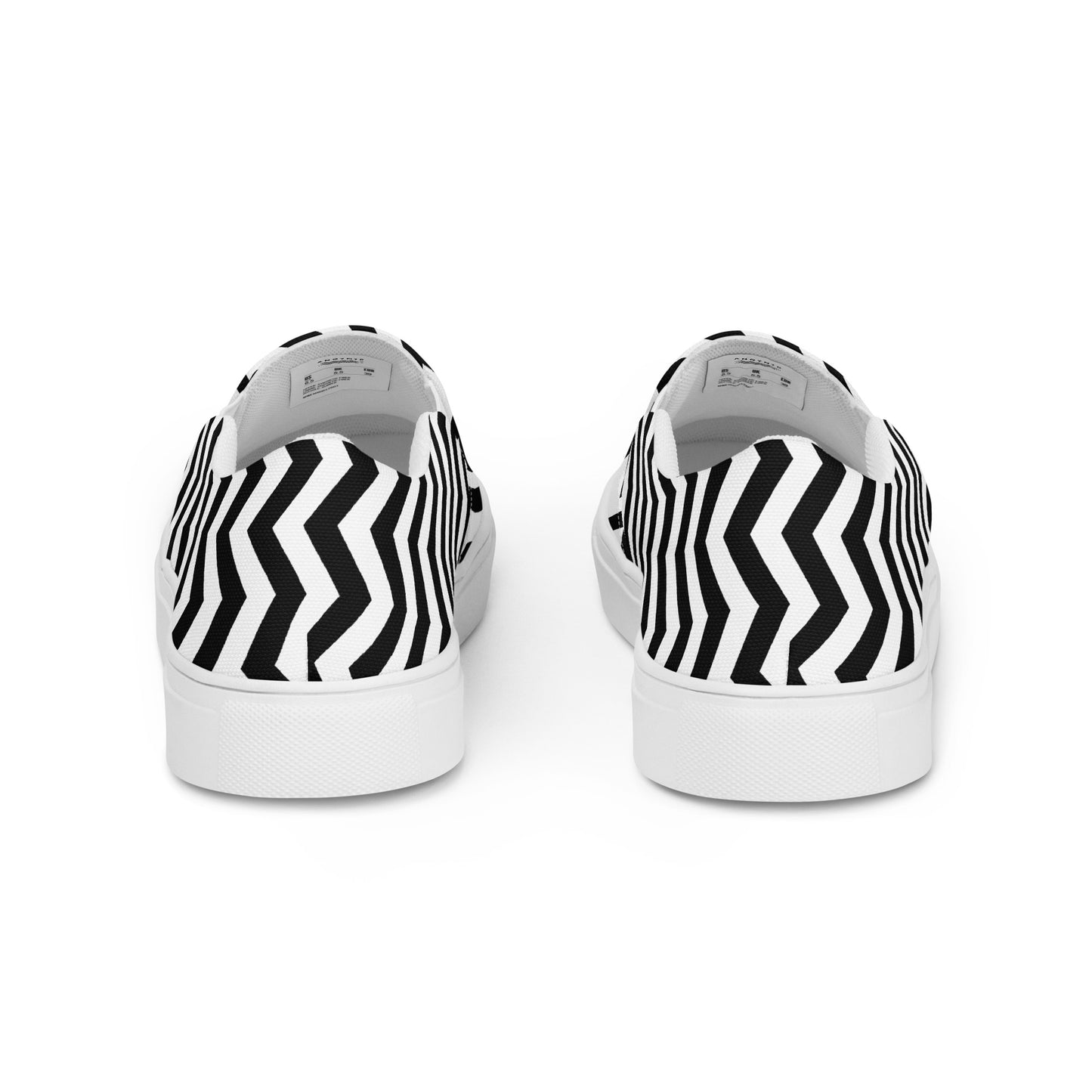 ANOYNTD Black/White ZIG ZAG Men’s slip-on canvas shoes