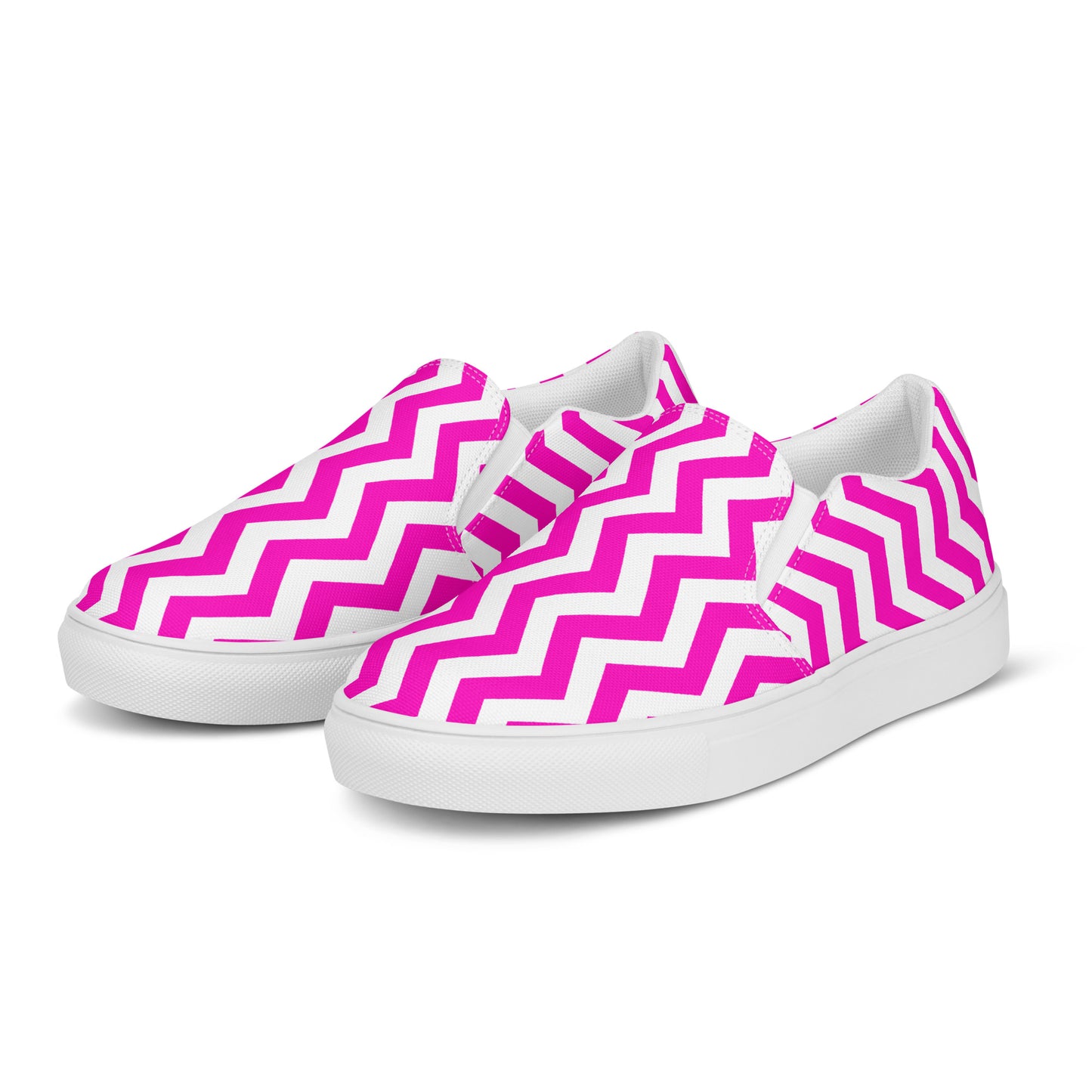 ANOYNTD Pink ZIG ZAG Men’s slip-on canvas shoes