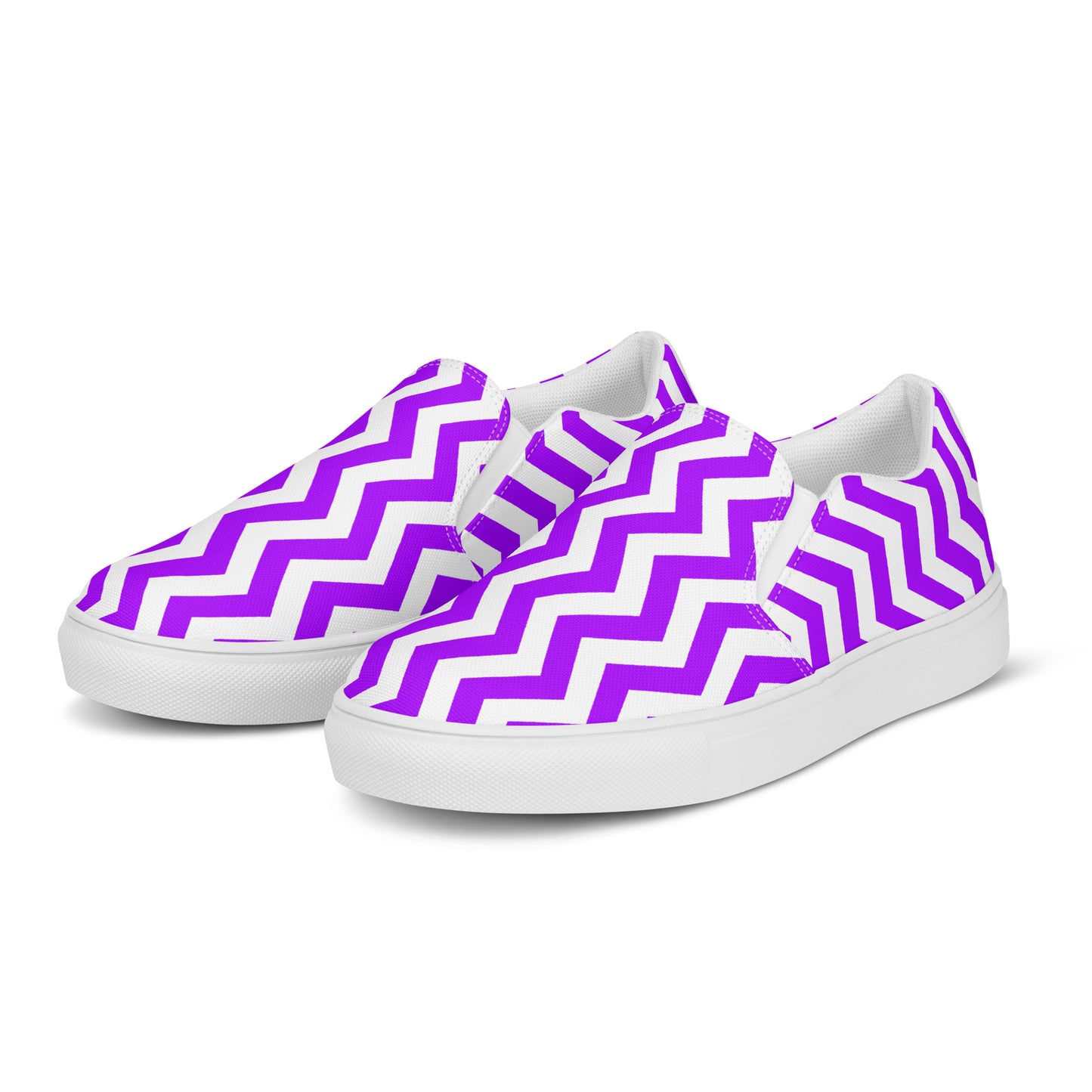 ANOYNTD Purple ZIG ZAG Men’s slip-on canvas shoes