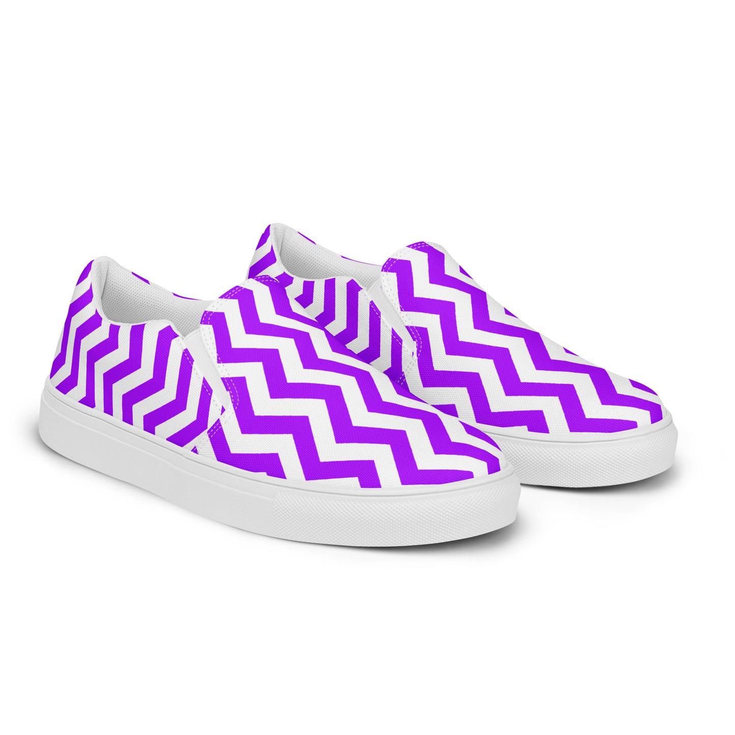 ANOYNTD Purple ZIG ZAG Men’s slip-on canvas shoes