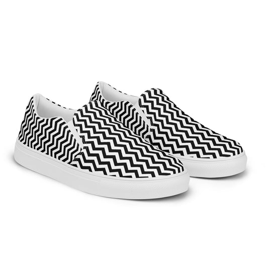 ANOYNTD ZIG ZAG Men’s slip-on canvas shoes