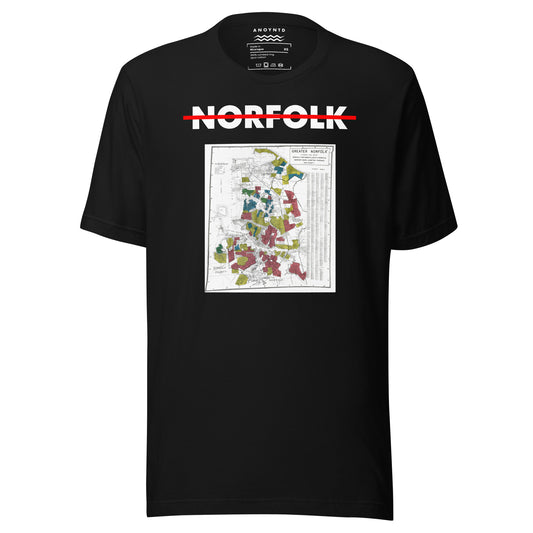 NORFOLK REDLINE Map Unisex T-shirt