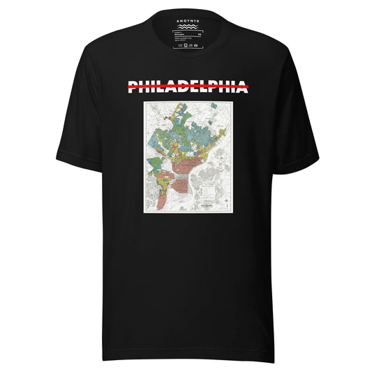 PHILADELPHIA Redline Map Unisex T-shirt