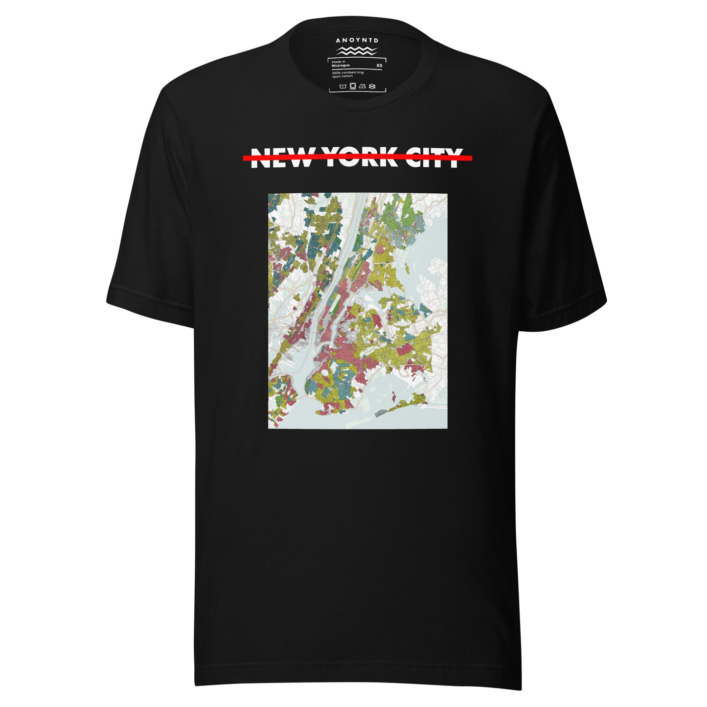 NEW YORK CITY Redline Map Unisex T-shirt