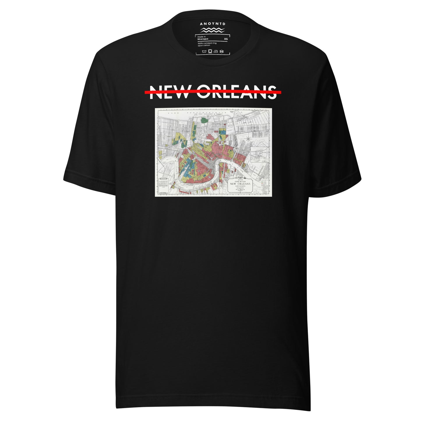 NEW ORLEANS Redline Map Unisex T-shirt