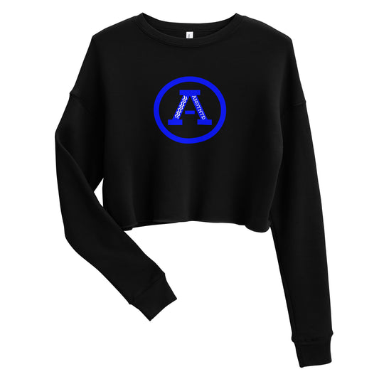 ANOYNTD Letterman (Blu) Crop Sweatshirt