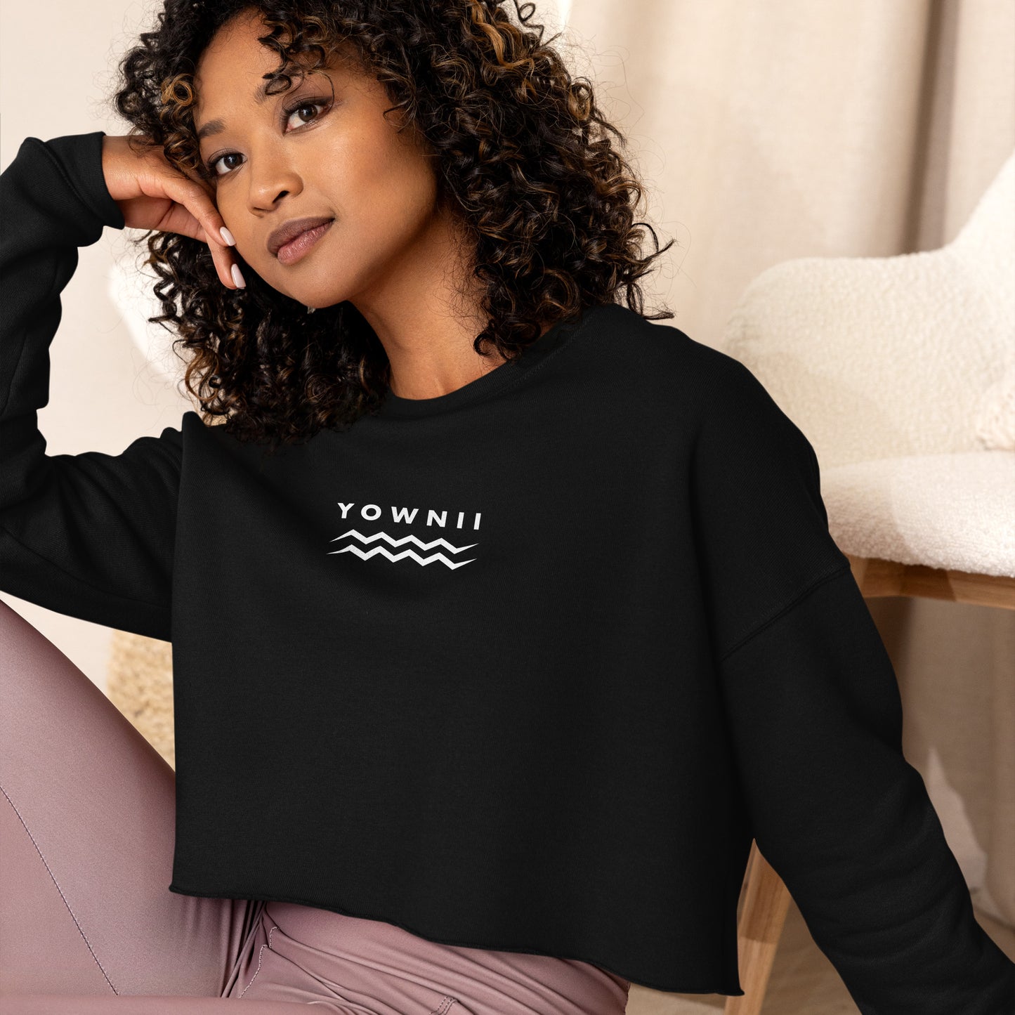 YOWNII Crop Sweatshirt