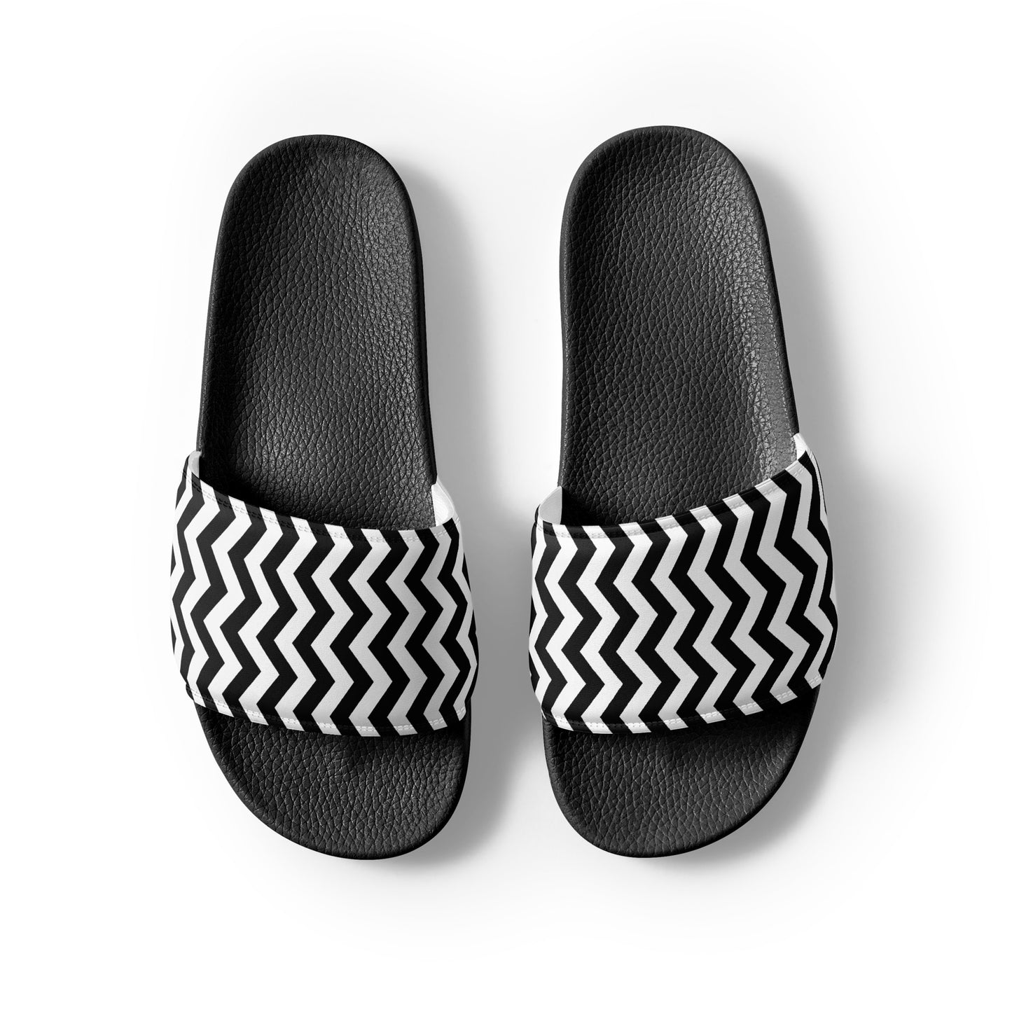 ANOYNTD Black/White ZIG ZAG Women's slides