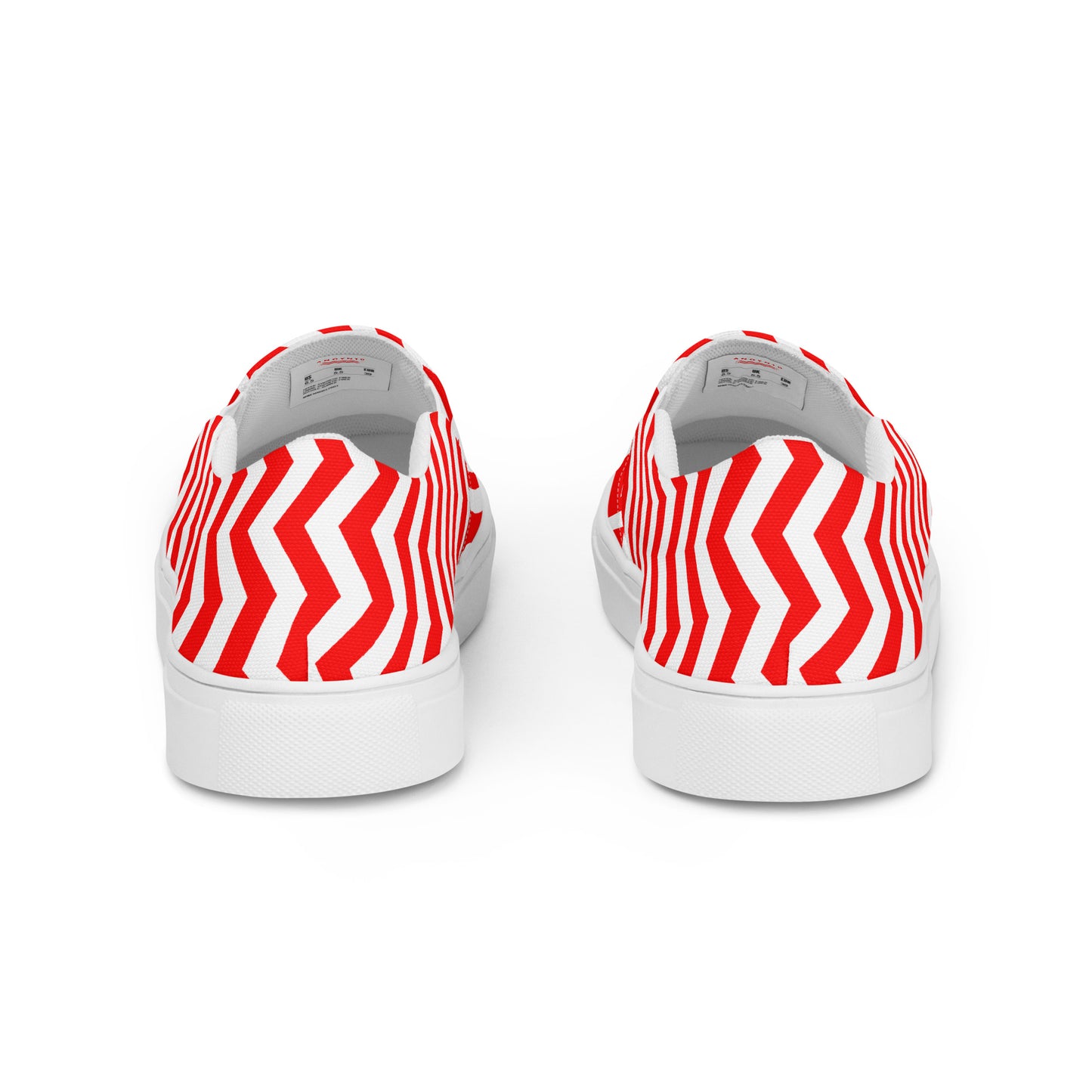 ANOYNTD Red ZIG ZAG Women’s slip-on canvas shoes