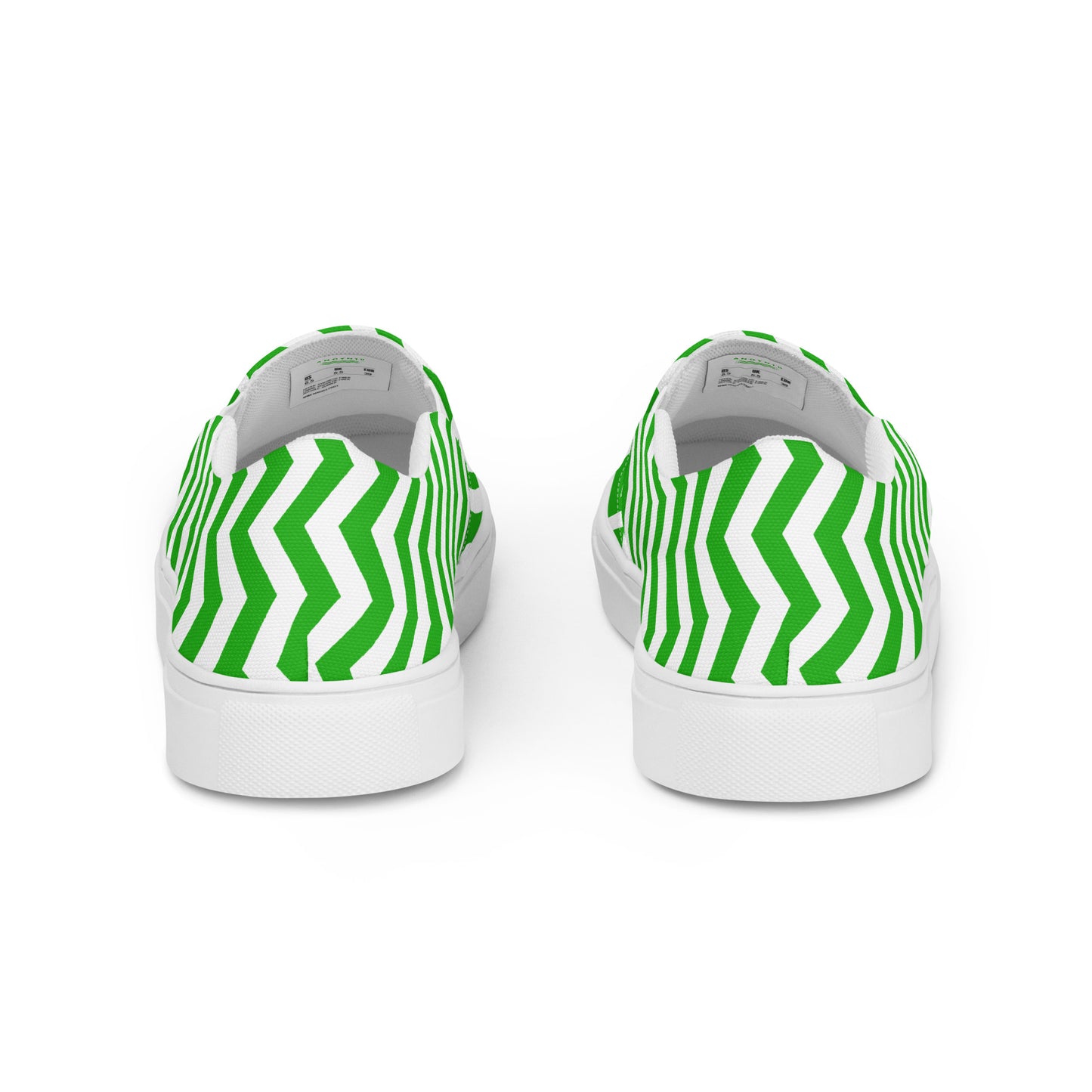 ANOYNTD Green ZIG ZAG Women’s slip-on canvas shoes