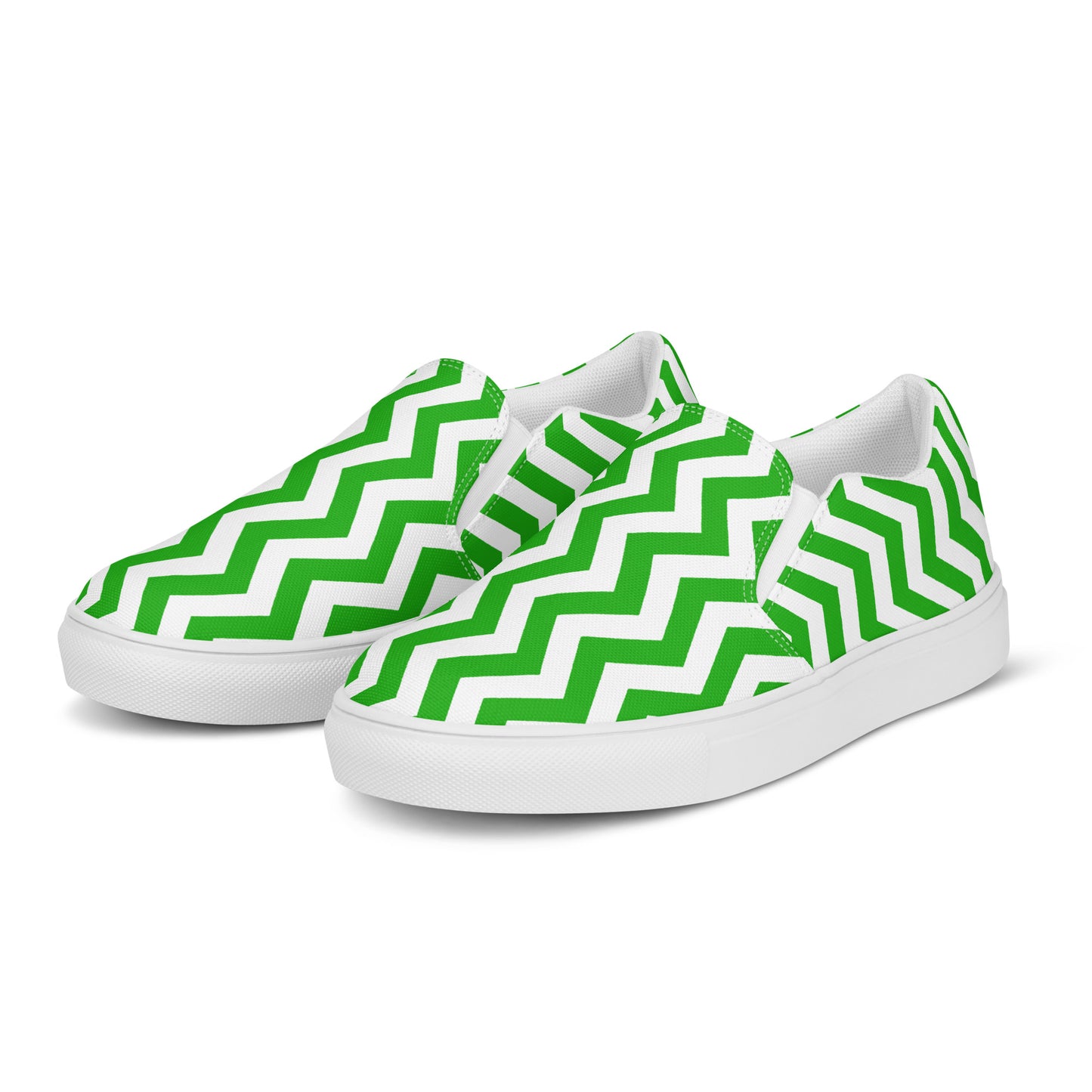 ANOYNTD Green ZIG ZAG Women’s slip-on canvas shoes